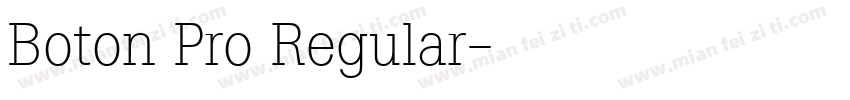 Boton Pro Regular字体转换